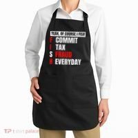 Yeah Of Course I Fish Commit Tax Fraud Funny Fishing Apron thumb 2