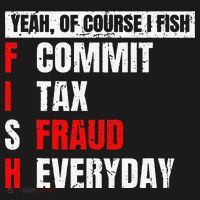 Yeah Of Course I Fish Commit Tax Fraud Funny Fishing Women's Crop Top Tee thumb 4