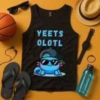 Yeets Olotl Funny Axolotl Yeet, Yeet Quote Funny Saying Tank Top thumb 4