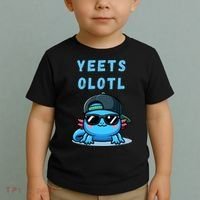 Yeets Olotl Funny Axolotl Yeet, Yeet Quote Funny Saying Toddler T-Shirt thumb 2