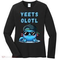 Yeets Olotl Funny Axolotl Yeet, Yeet Quote Funny Saying Women's Long Sleeve Shirt thumb 0