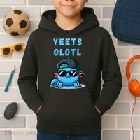 Yeets Olotl Funny Axolotl Yeet, Yeet Quote Funny Saying Kids Hoodie thumb 2