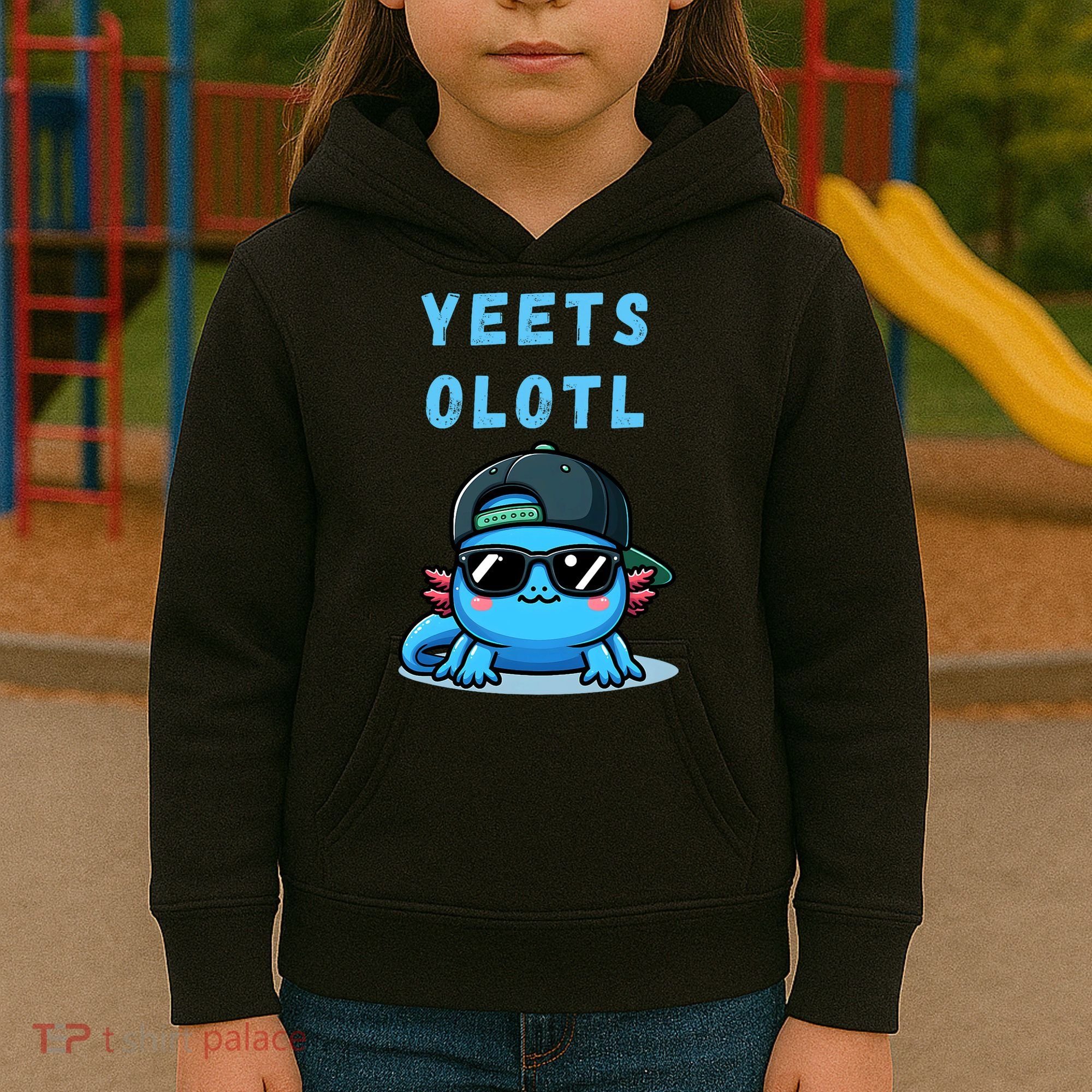 Yeets Olotl Funny Axolotl Yeet, Yeet Quote Funny Saying Kids Hoodie