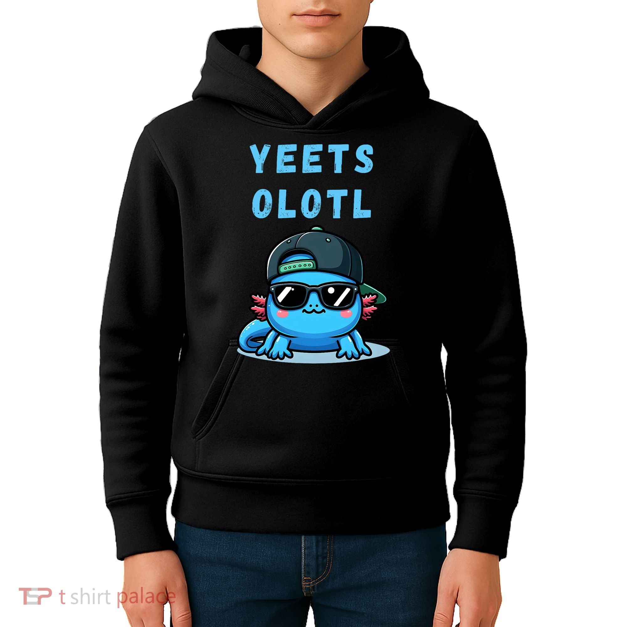 Yeets Olotl Funny Axolotl Yeet, Yeet Quote Funny Saying Kids Hoodie
