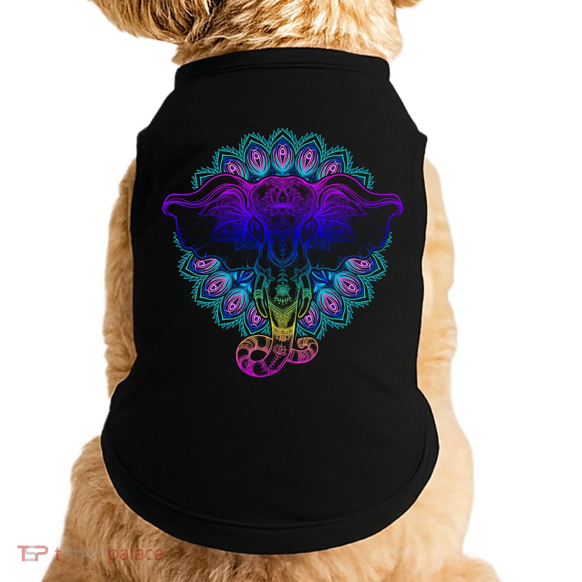 Yoga Elephant Aesthetic Ornate Stylized Doggie Tank