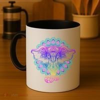 Yoga Elephant Aesthetic Ornate Stylized Coffee Mug thumb 4