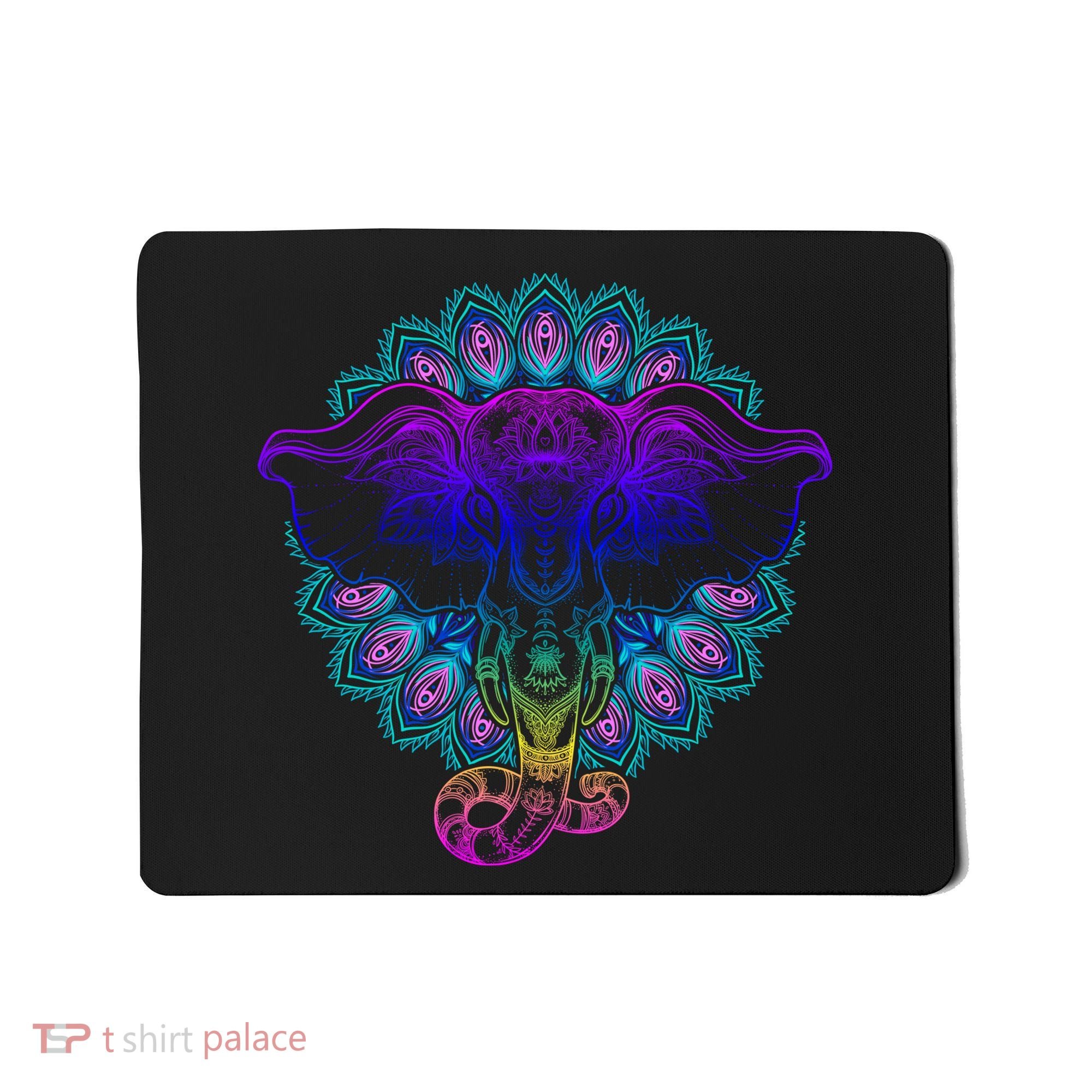 Yoga Elephant Aesthetic Ornate Stylized Mousepad