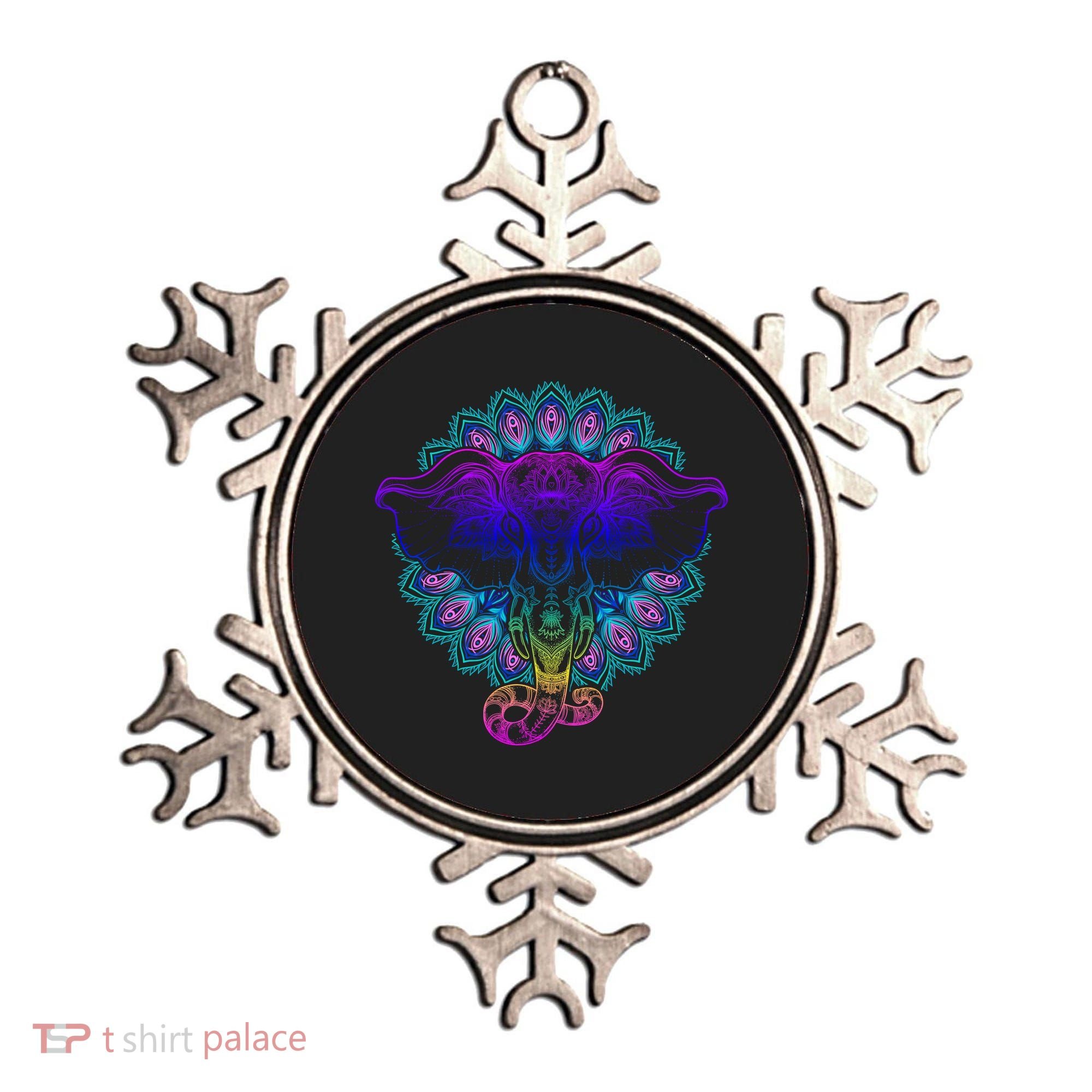 Yoga Elephant Aesthetic Ornate Stylized Ornament