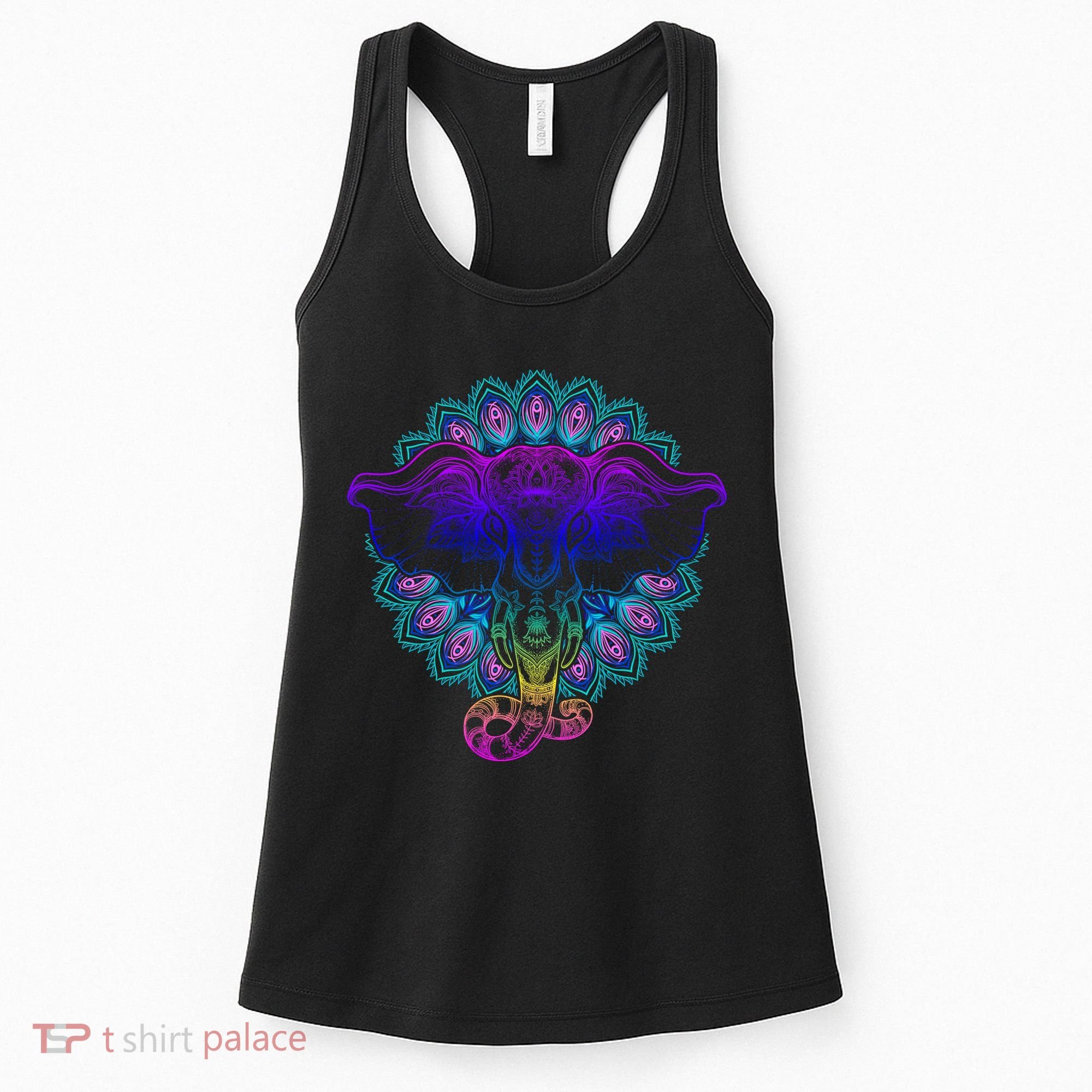 Yoga Elephant Aesthetic Ornate Stylized Women's Tank Top