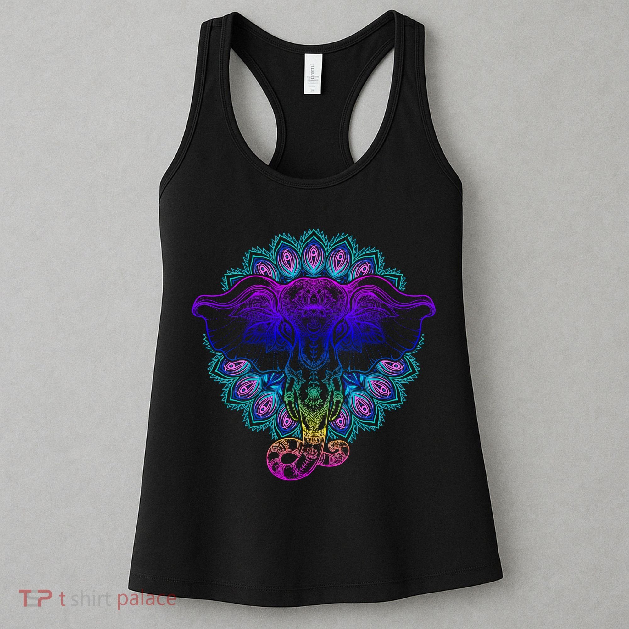 Yoga Elephant Aesthetic Ornate Stylized Women's Tank Top