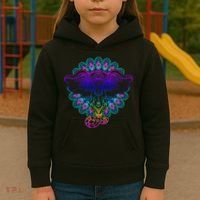 Yoga Elephant Aesthetic Ornate Stylized Kids Hoodie thumb 3