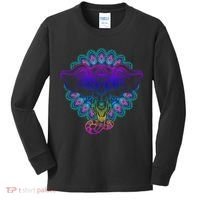 Yoga Elephant Aesthetic Ornate Stylized Kids Long Sleeve Shirt thumb 0