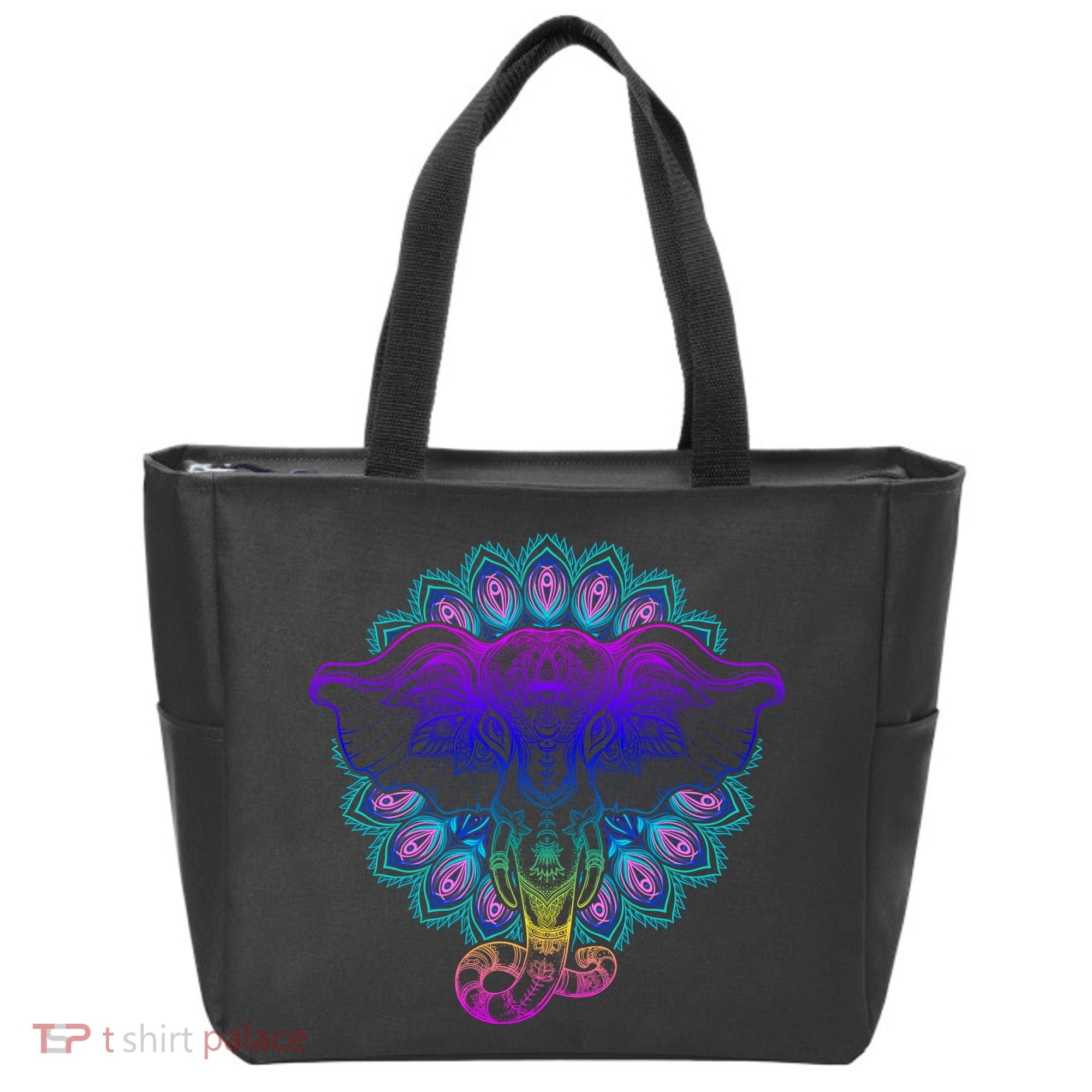 Yoga Elephant Aesthetic Ornate Stylized Tote Bag