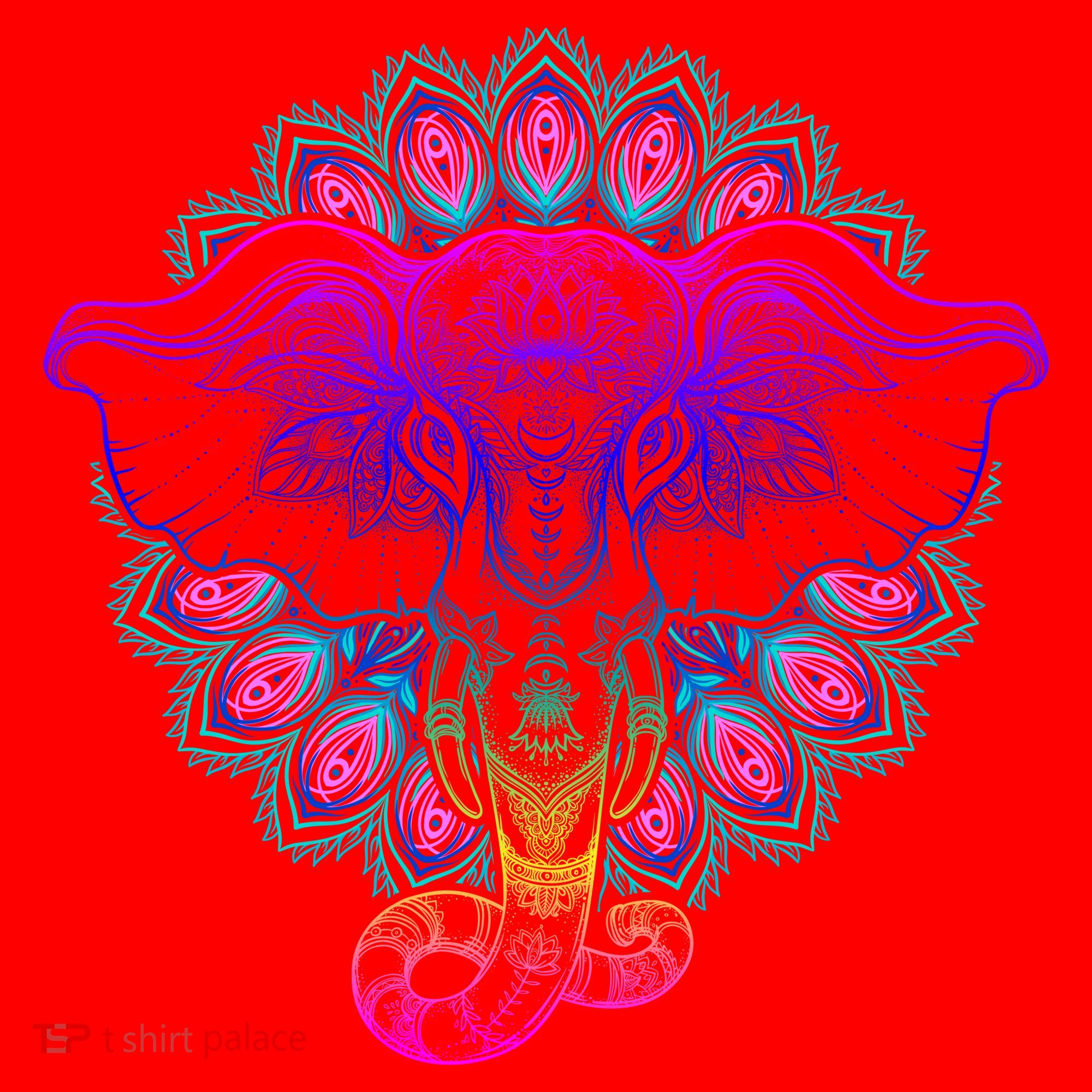 Yoga Elephant Aesthetic Ornate Stylized Santa Hat