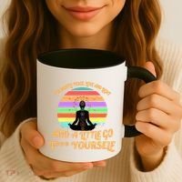 Yoga I'm Mostly Peace Love and Light and a A Little Go F Yourself Coffee Mug thumb 3