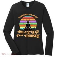 Yoga I'm Mostly Peace Love and Light and a A Little Go F Yourself Women's Long Sleeve Shirt thumb 0