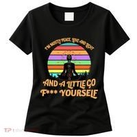 Yoga I'm Mostly Peace Love and Light and a A Little Go F Yourself Women's T-Shirt thumb 0
