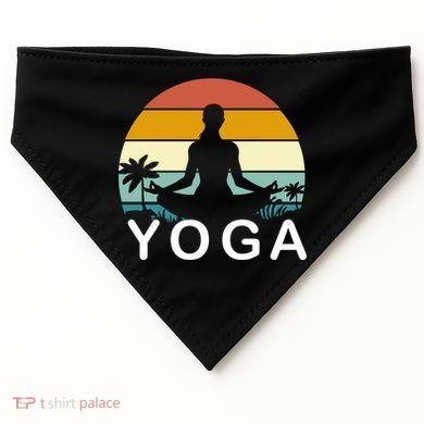 Yoga In Paradise Sunset Retro Vibes USA-Made Doggie Bandana