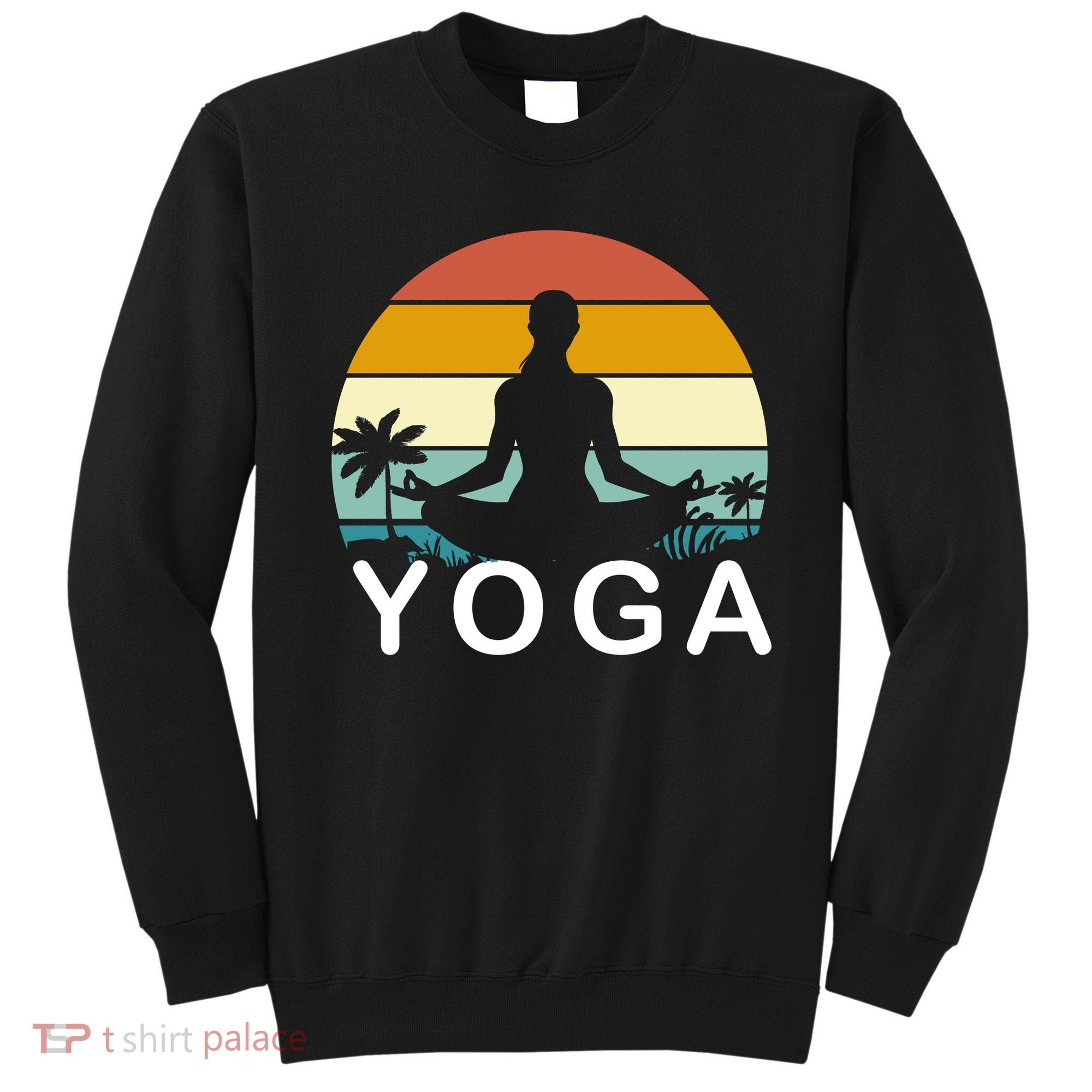 Yoga In Paradise Sunset Retro Vibes Sweatshirt