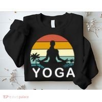 Yoga In Paradise Sunset Retro Vibes Sweatshirt thumb 2