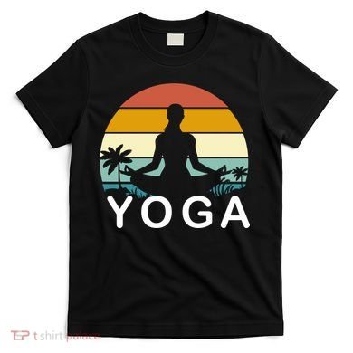 Yoga In Paradise Sunset Retro Vibes T-Shirt