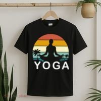Yoga In Paradise Sunset Retro Vibes T-Shirt thumb 2