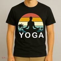 Yoga In Paradise Sunset Retro Vibes T-Shirt thumb 3