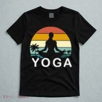 Yoga In Paradise Sunset Retro Vibes T-Shirt thumb 5