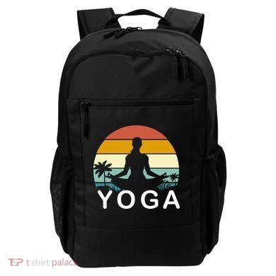 Yoga In Paradise Sunset Retro Vibes Backpack