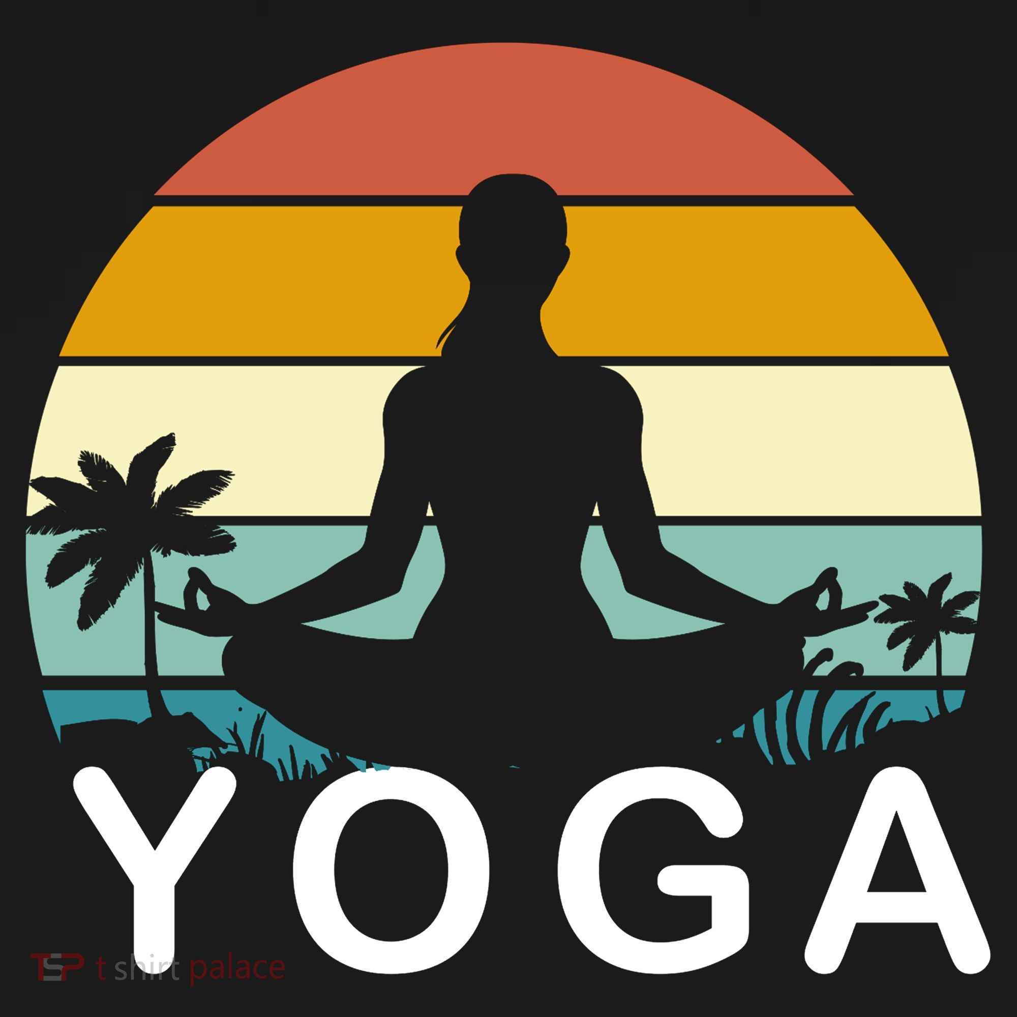 Yoga In Paradise Sunset Retro Vibes Women's Hoodie