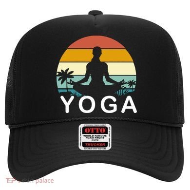 Yoga In Paradise Sunset Retro Vibes Hat