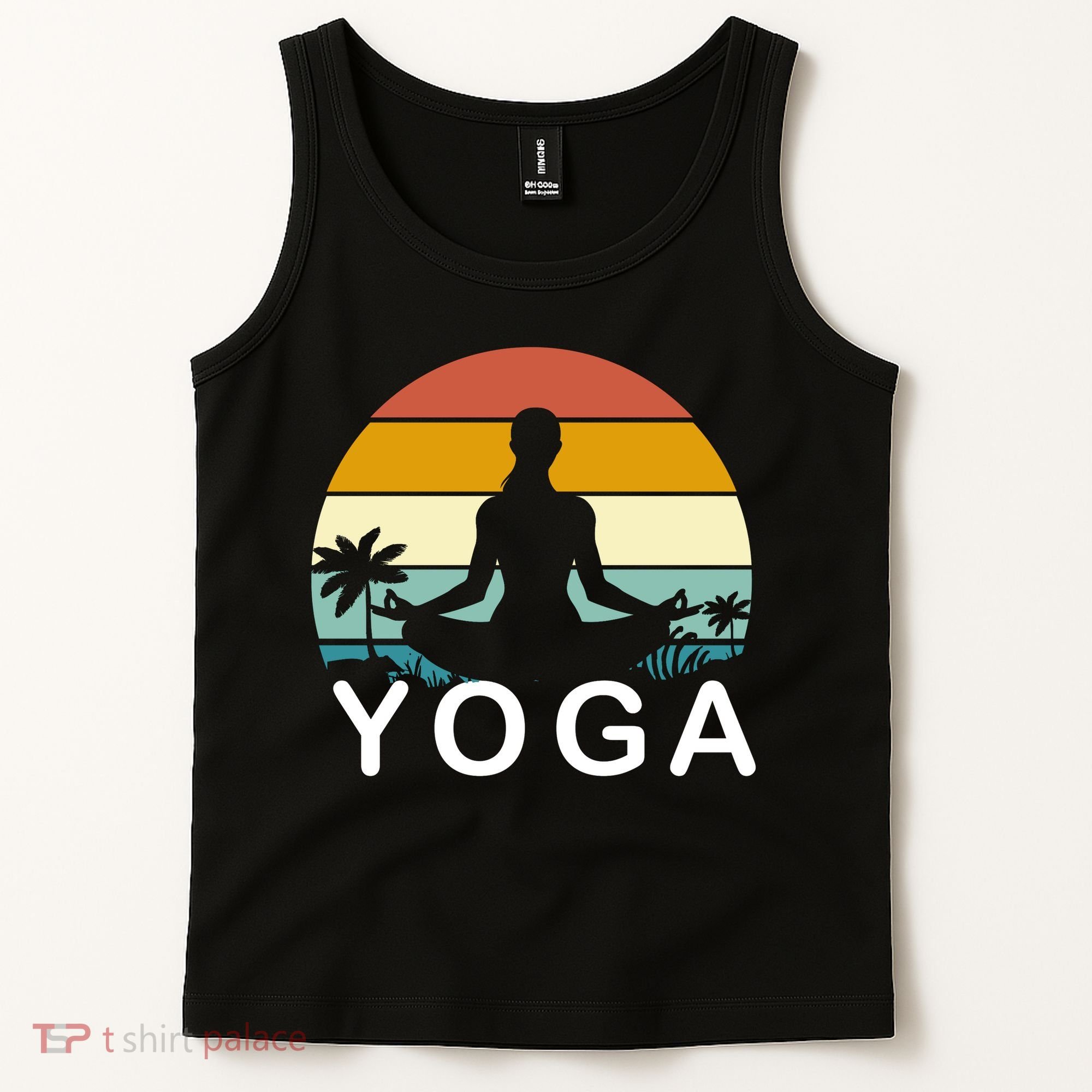 Yoga In Paradise Sunset Retro Vibes Tank Top