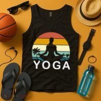 Yoga In Paradise Sunset Retro Vibes Tank Top thumb 4