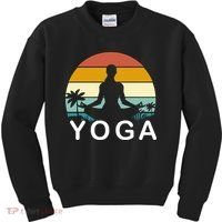 Yoga In Paradise Sunset Retro Vibes Kids Sweatshirt thumb 0