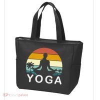 Yoga In Paradise Sunset Retro Vibes Tote Bag thumb 3