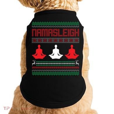 Yoga Namasleigh Ugly Christmas Sweater Doggie Tank