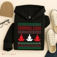 Yoga Namasleigh Ugly Christmas Sweater Hoodie thumb 4
