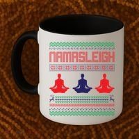 Yoga Namasleigh Ugly Christmas Sweater Coffee Mug thumb 2