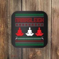 Yoga Namasleigh Ugly Christmas Sweater Coaster thumb 0