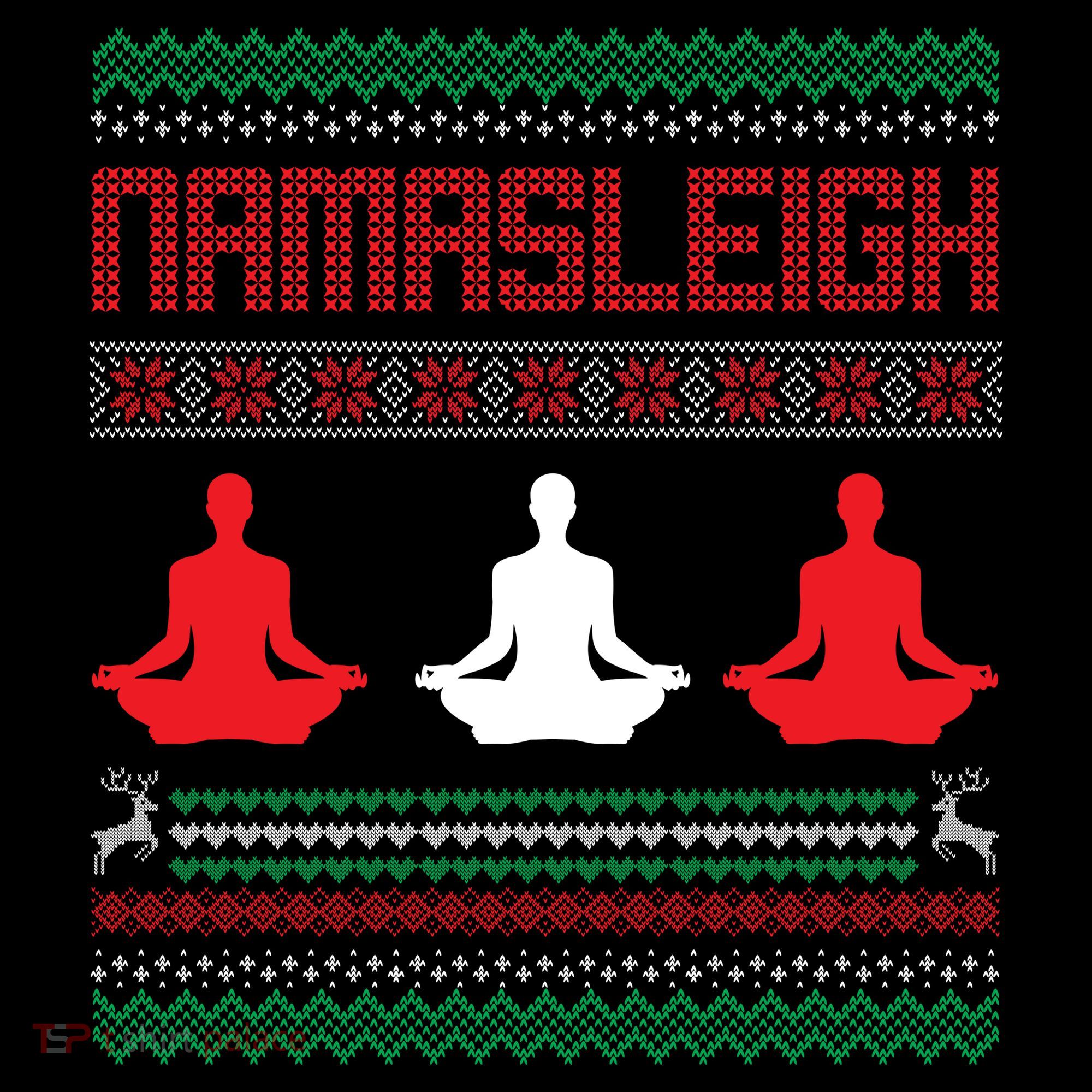 Yoga Namasleigh Ugly Christmas Sweater Women's Hoodie
