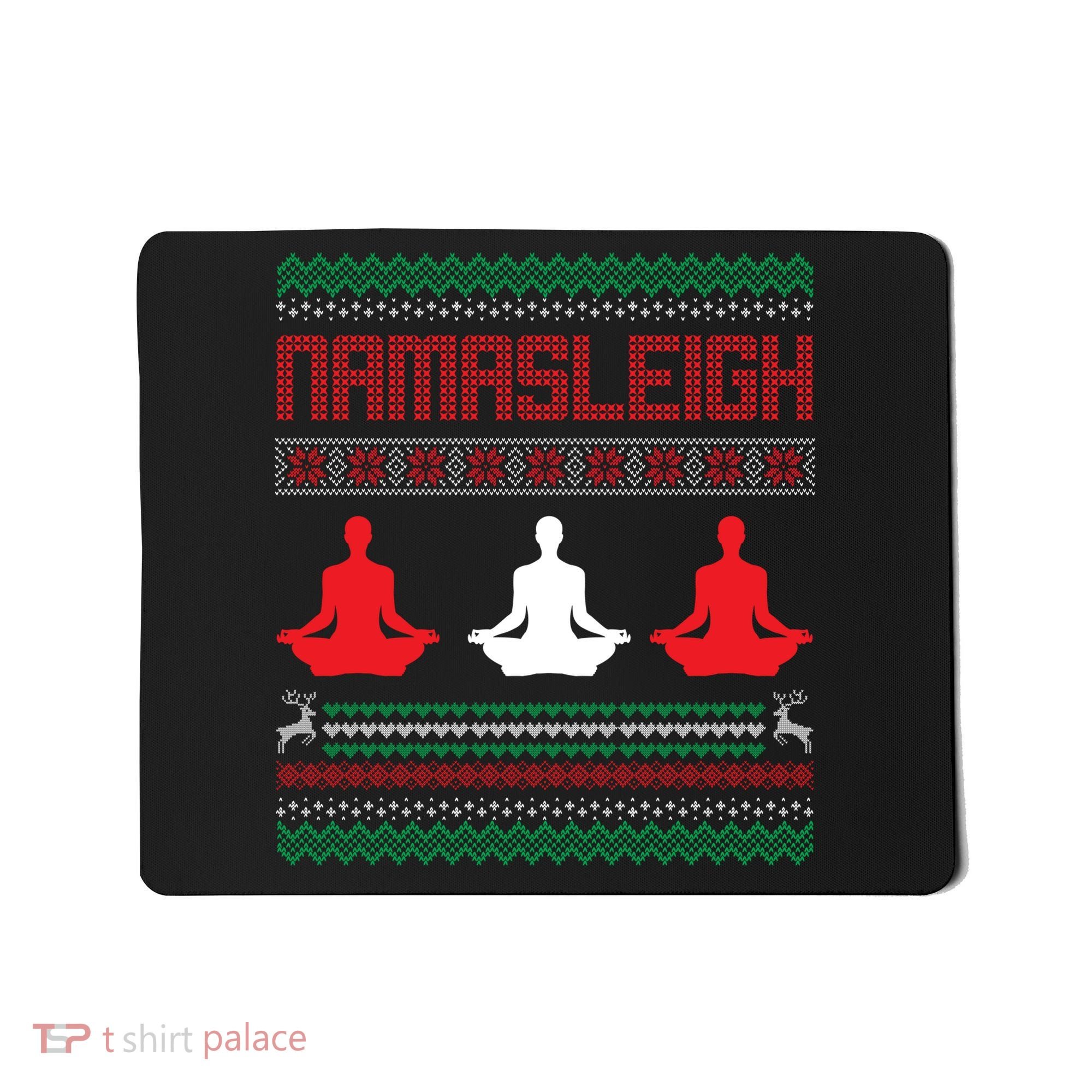 Yoga Namasleigh Ugly Christmas Sweater Mousepad