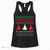 Yoga Namasleigh Ugly Christmas Sweater Women's Tank Top thumb 0