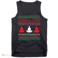 Yoga Namasleigh Ugly Christmas Sweater Tank Top thumb 0