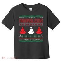 Yoga Namasleigh Ugly Christmas Sweater Toddler T-Shirt thumb 0