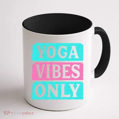 Yoga Vibes Only Coffee Mug back