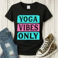 Yoga Vibes Only Women's T-Shirt thumb 3