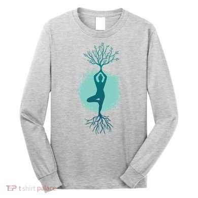 Yoga Woman Tree Long Sleeve Shirt