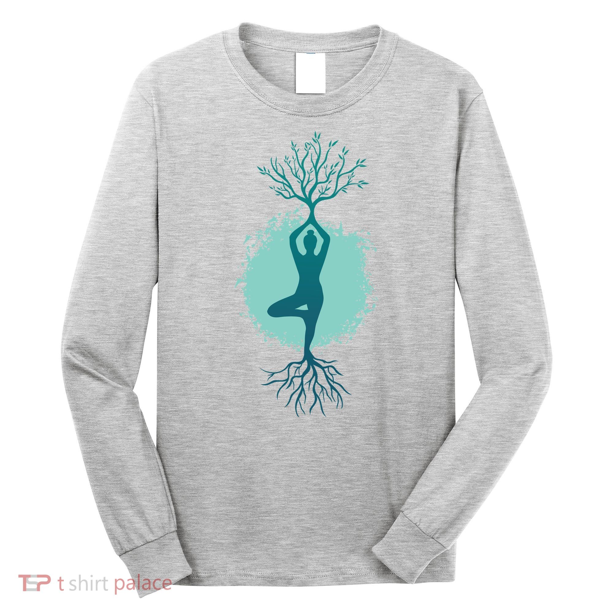 Yoga Woman Tree Long Sleeve Shirt
