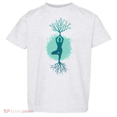 Yoga Woman Tree Toddler T-Shirt