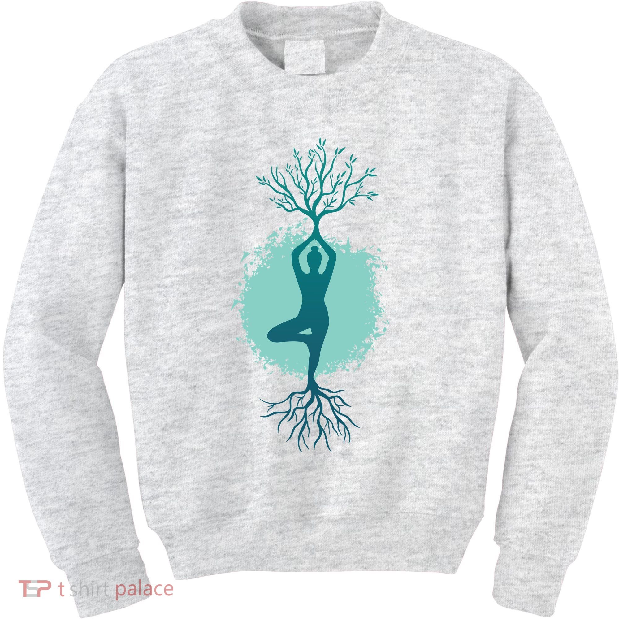 Yoga Woman Tree Kids Sweatshirt